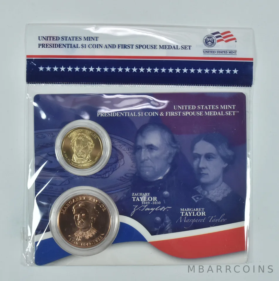 2009 Presidential $1 & First Spouse Medal Set - Zachary & Margaret Taylor