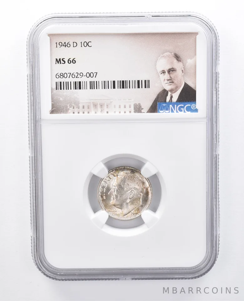 1946-D Roosevelt Dime MS66 NGC Sheen *7950