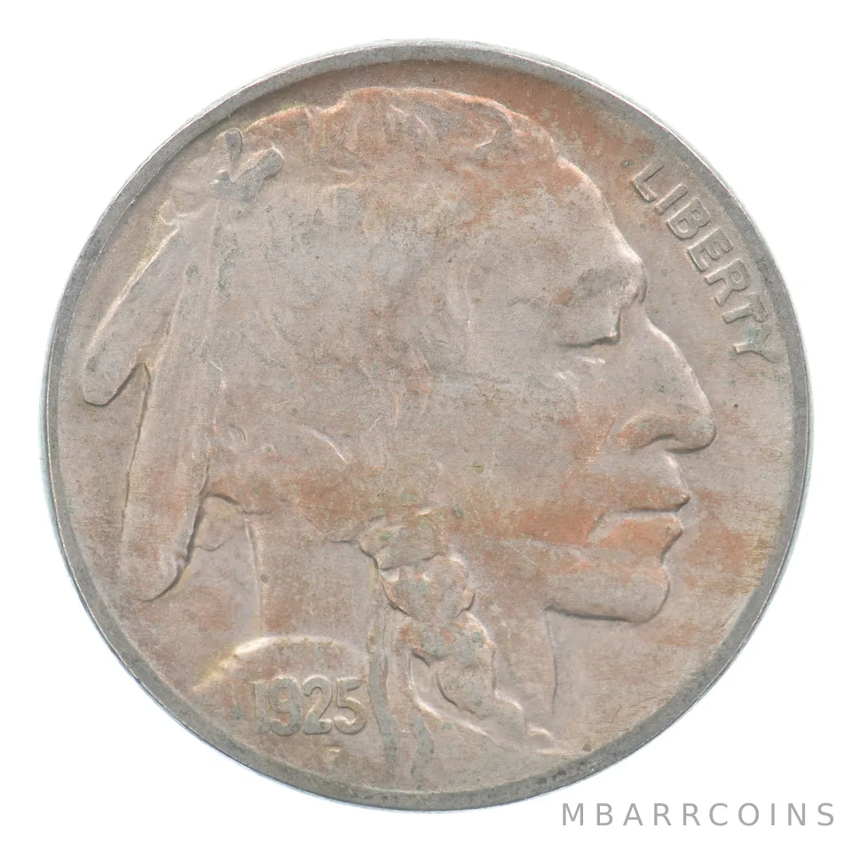 1925 Indian Head Buffalo Nickel Beautiful Tone *2175