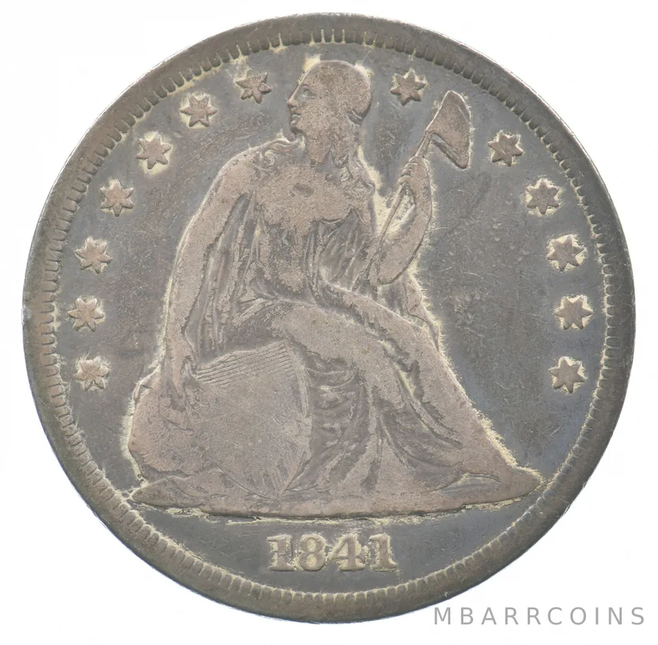 1841 Seated Liberty Silver Dollar *4830