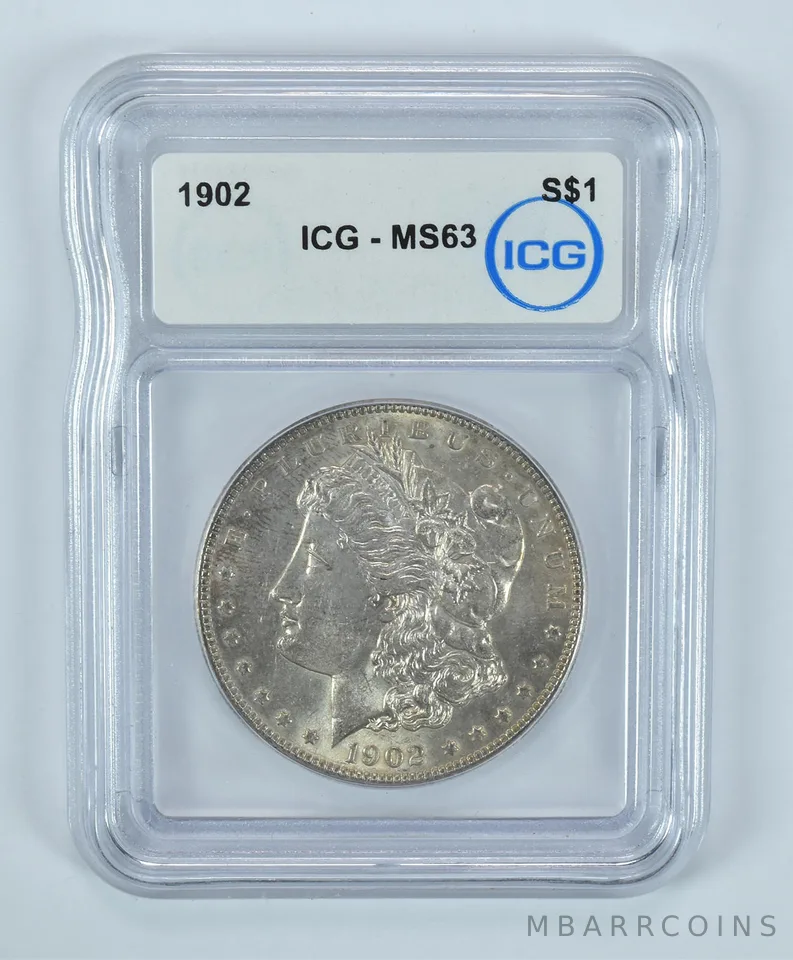 1902 Morgan Silver Dollar MS63 ICG