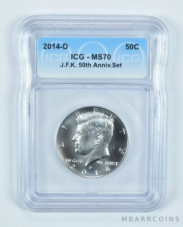 2014-D Kennedy Half Dollar 50th Anniversary Set MS70 ICG
