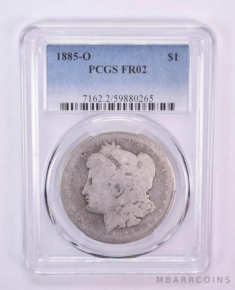 1885-O Morgan Silver Dollar FR02 PCGS Blue Label Lowball