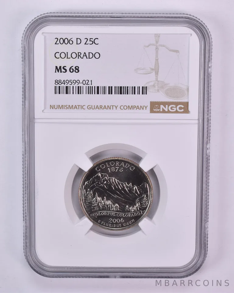 2006-D Washington State Quarter Colorado MS68 NGC Brown Label