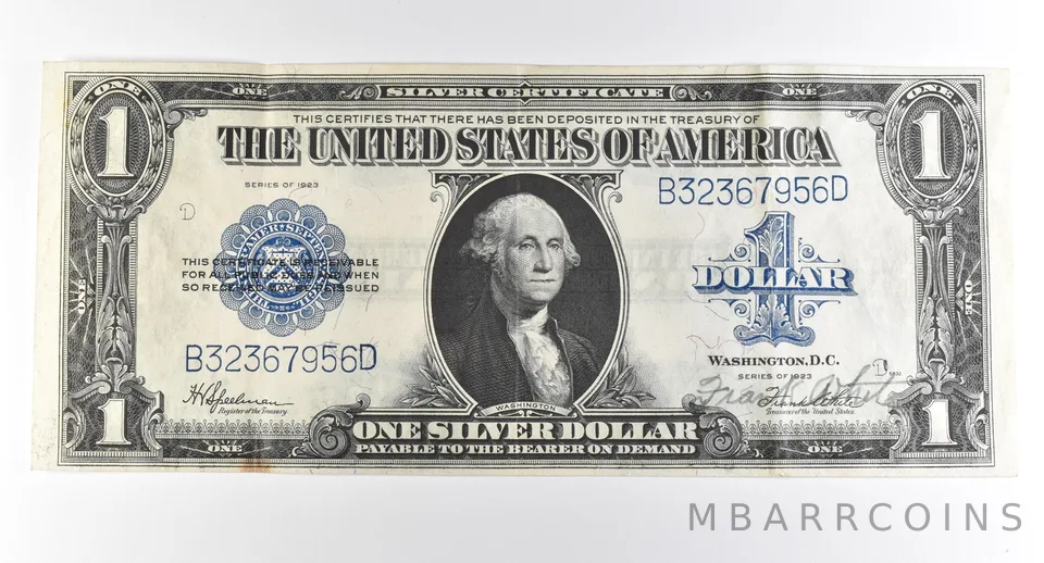 1923 $1 Silver Certificate Large Note Blue Seal *3699