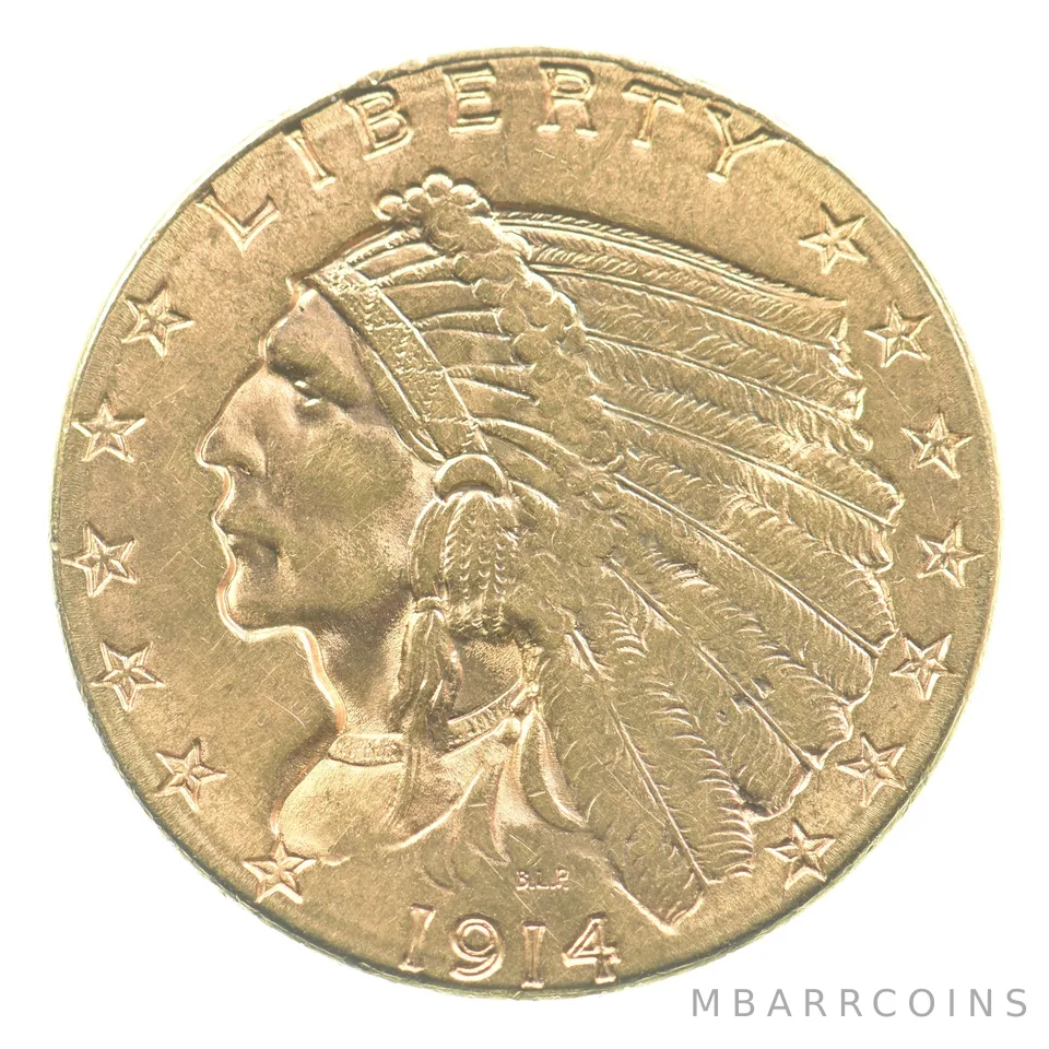 1914-D $2.50 Indian Head Gold Quarter Eagle *5884