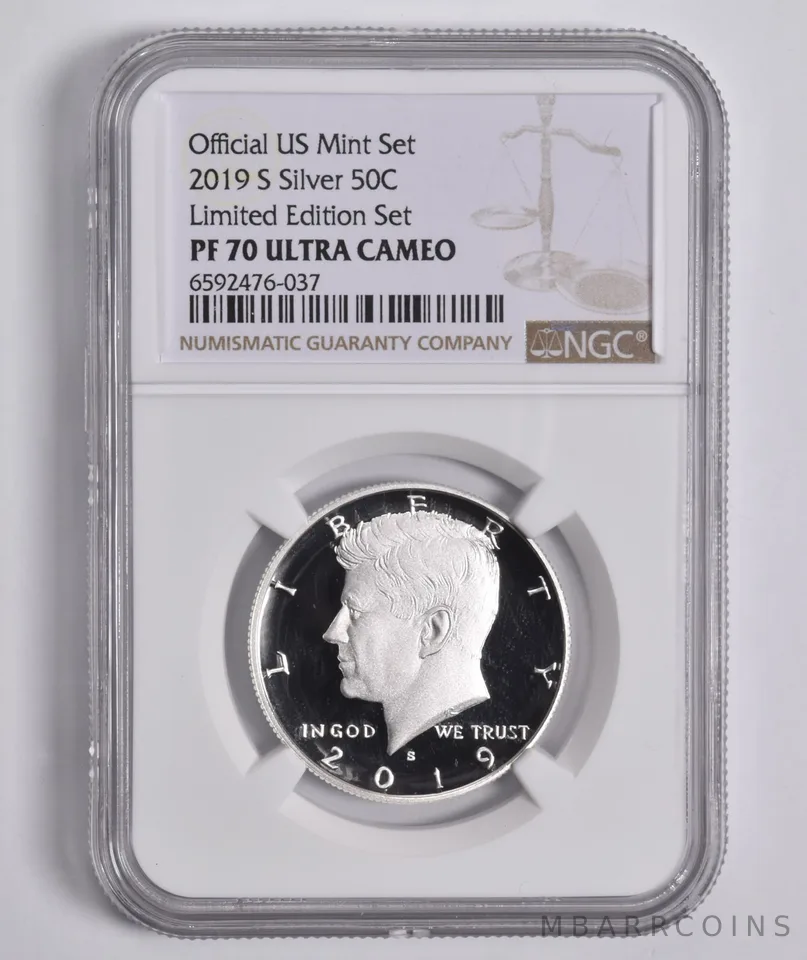 2019-S Kennedy Half Dollar Silver Limited Edition PF70UCAM NGC BROWN Lbl