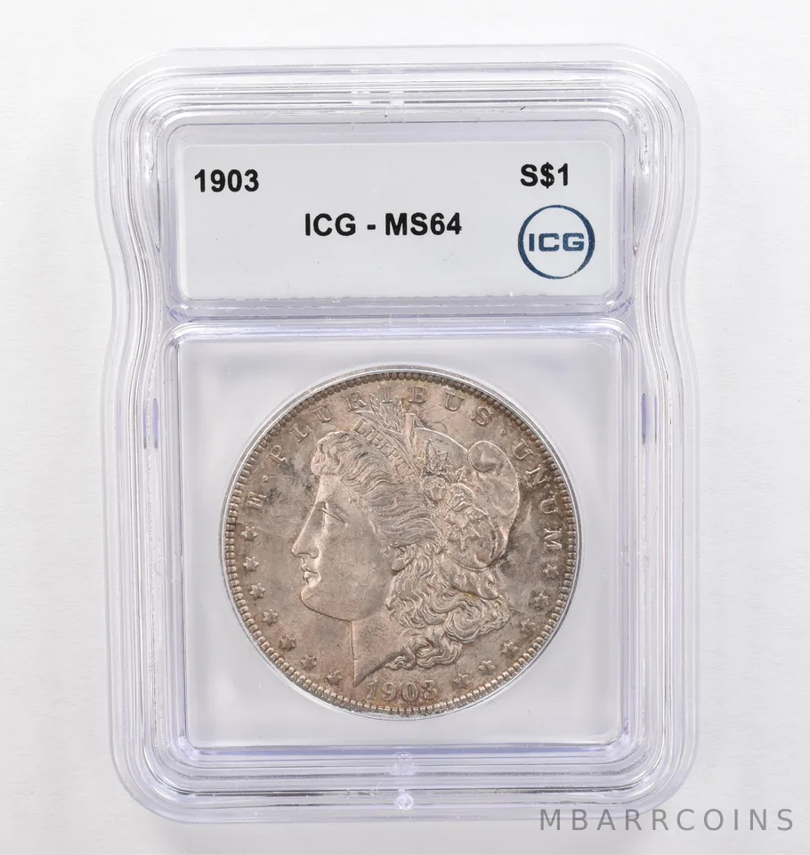 1903 Morgan Silver Dollar MS64 ICG Beautiful Tone *0250