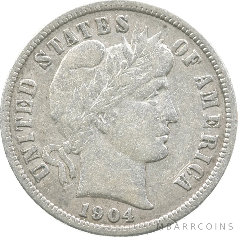 1904-S Barber Dime a9021