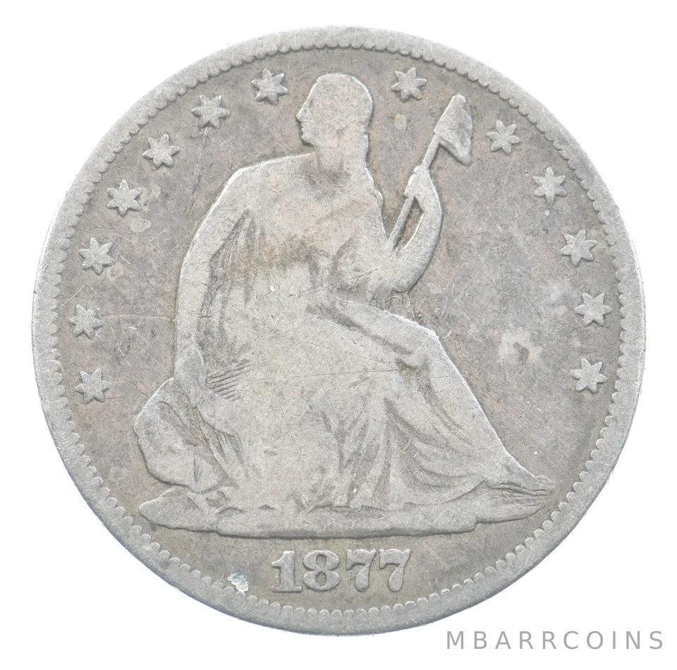 1877-CC Seated Liberty Half Dollar *5027