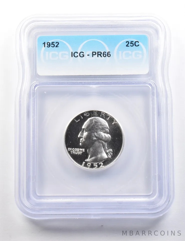 1952 Washington Quarter PR66 ICG *9542