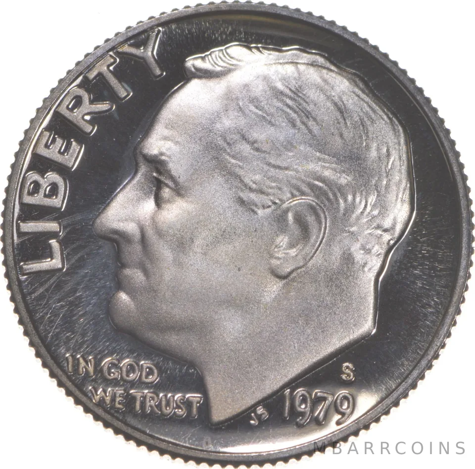 1979-S Roosevelt Dime TYPE 2 CLAD Proof