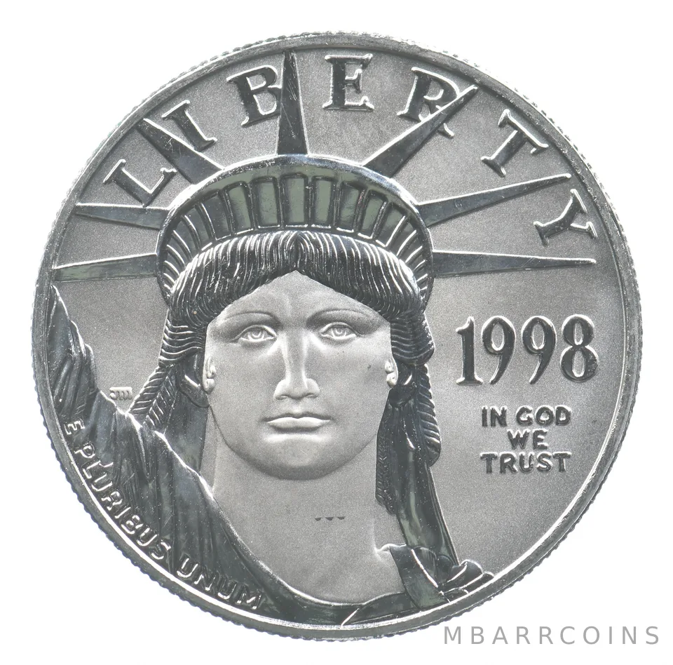 1998 (P) $100 American Platinum Eagle Unc 1 Oz