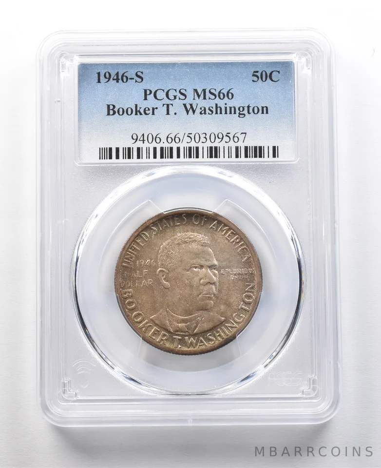 1946-S Booker T Washington Commemorative Half Dollar MS66 PCGS *8891