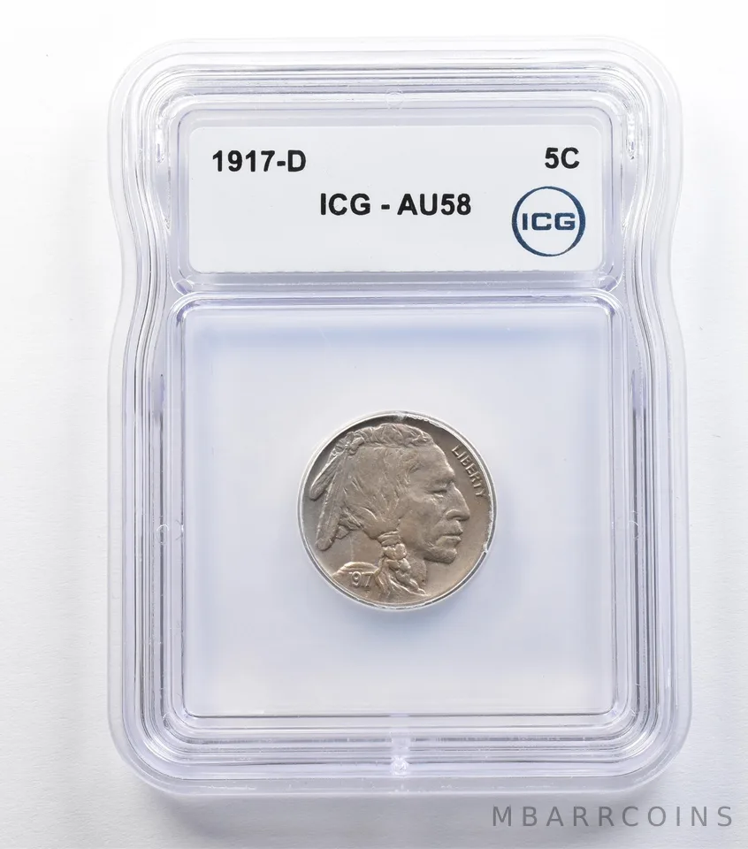 1917-D Indian Head Buffalo Nickel AU58 ICG *9317