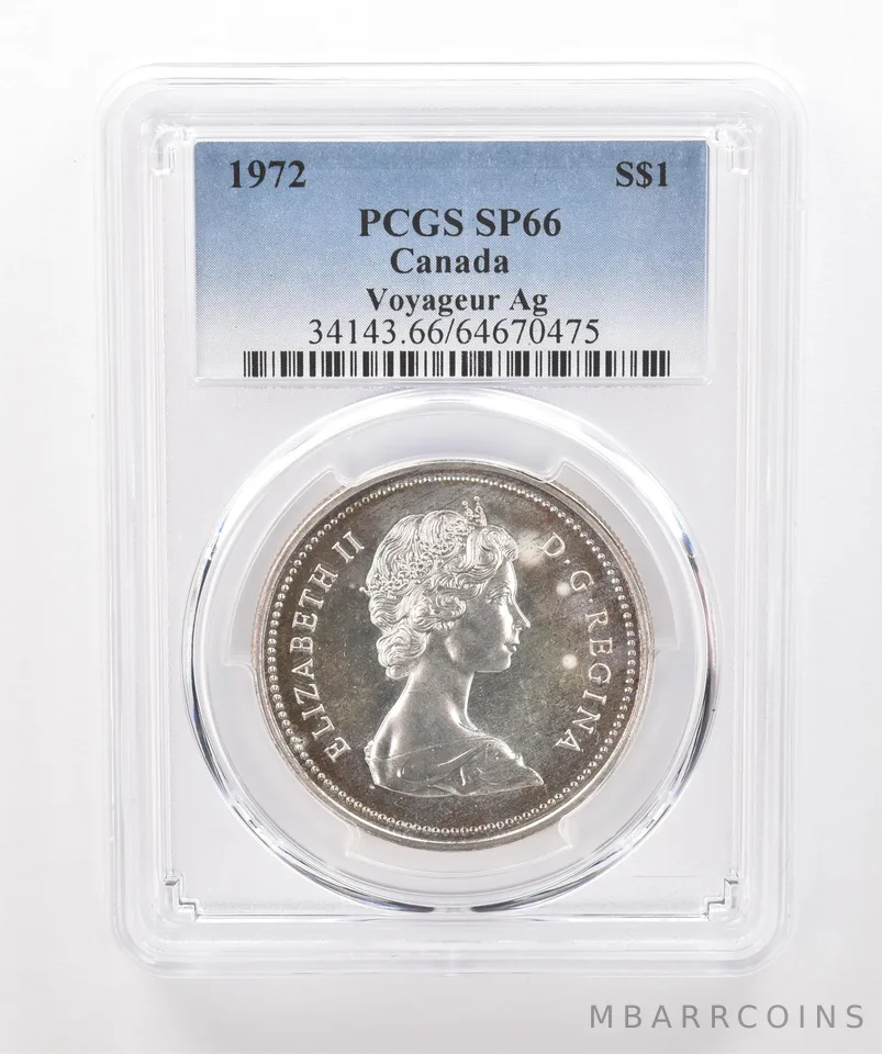 1972 Canada 1 Dollar Silver Voyageur SP66 PCGS Beautiful Tone *1932