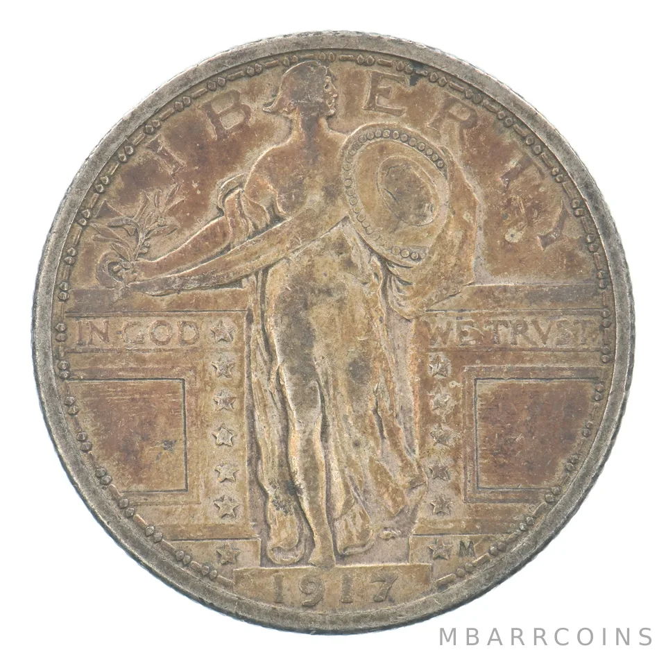 1917 Standing Liberty Quarter Type 1 Beautiful Tone *5134