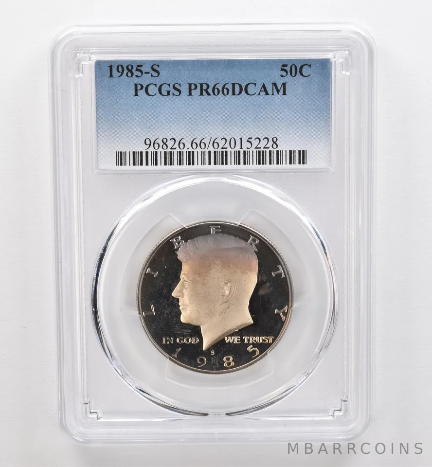 1985-S Kennedy Half Dollar PR66 DCAM PCGS Beautiful Tone *9286