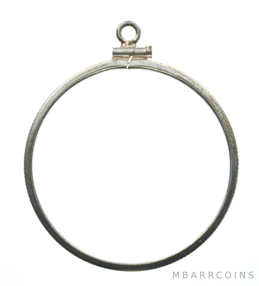 Sterling Silver 31 MM US Half Dollar Coin Bezel Pendant Frame Edge *2385