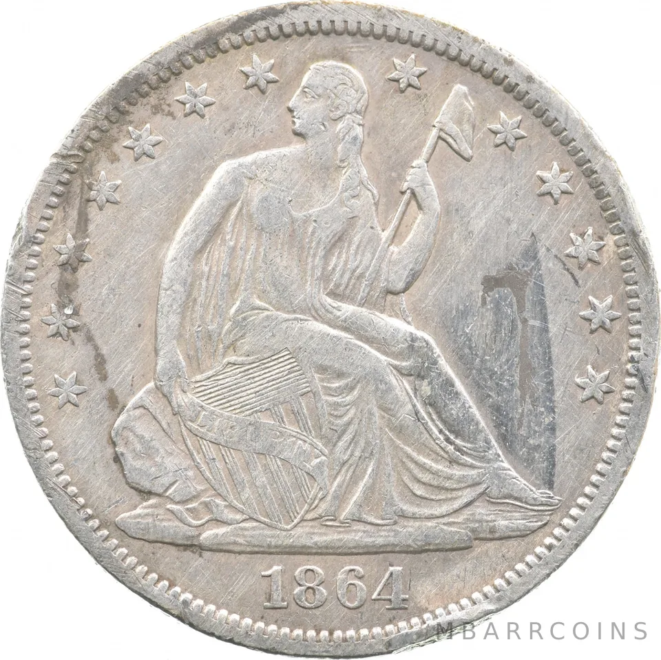 1864-S Seated Liberty Half Dollar a7594