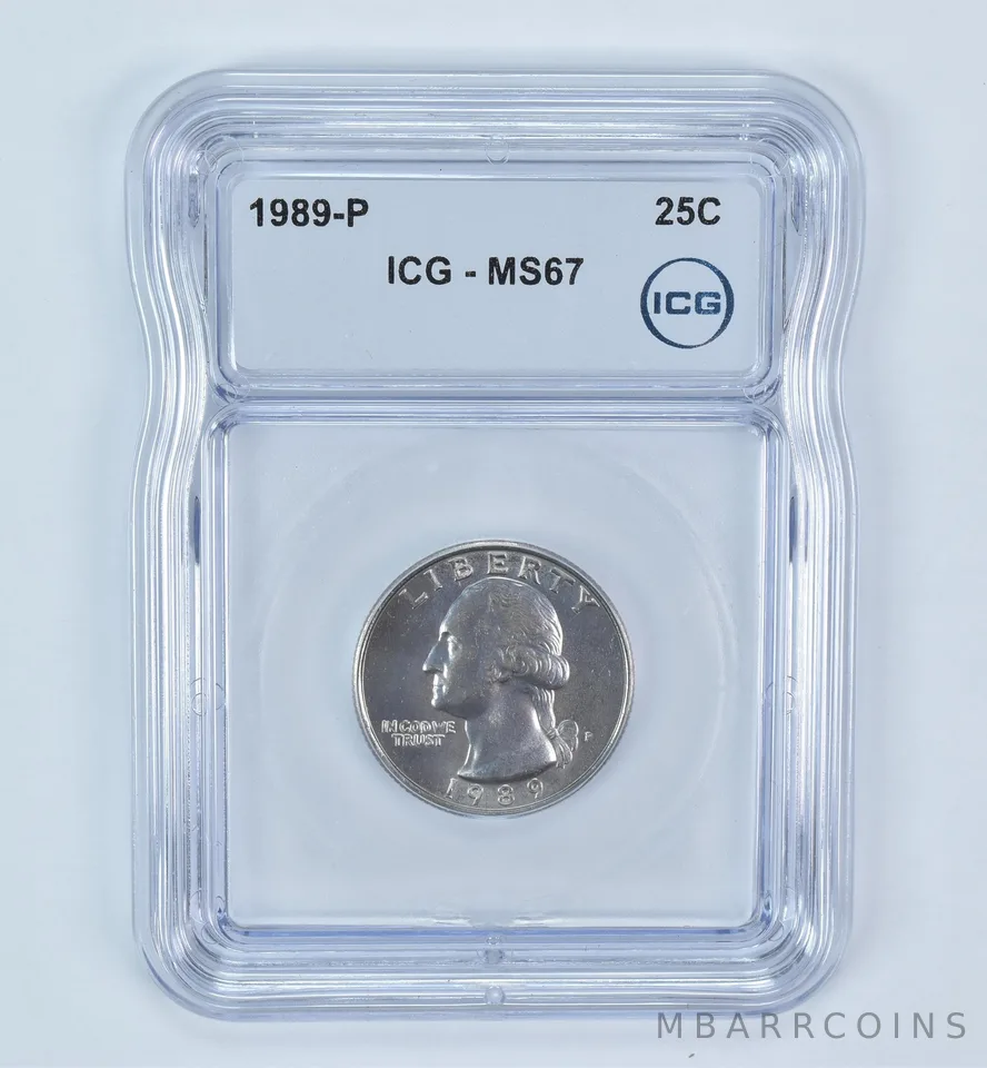 1989-P Washington Quarter MS67 ICG