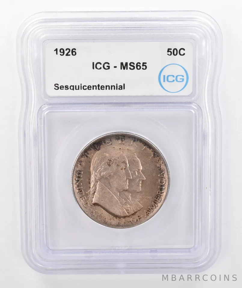 1926 Sesquicentennial Commemorative Half Dollar MS65 ICG Beautiful Tone *0269