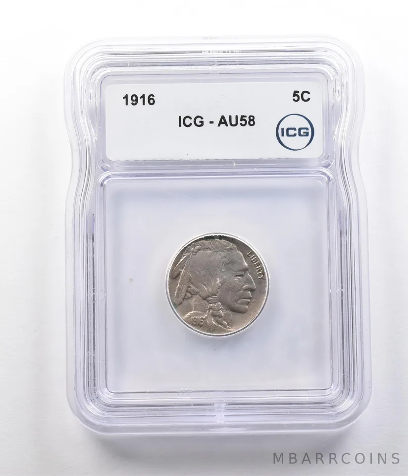 1916 Indian Head Buffalo Nickel AU58 ICG *2609