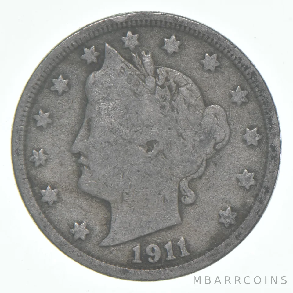 1911 Liberty V Nickel AC Average Circ