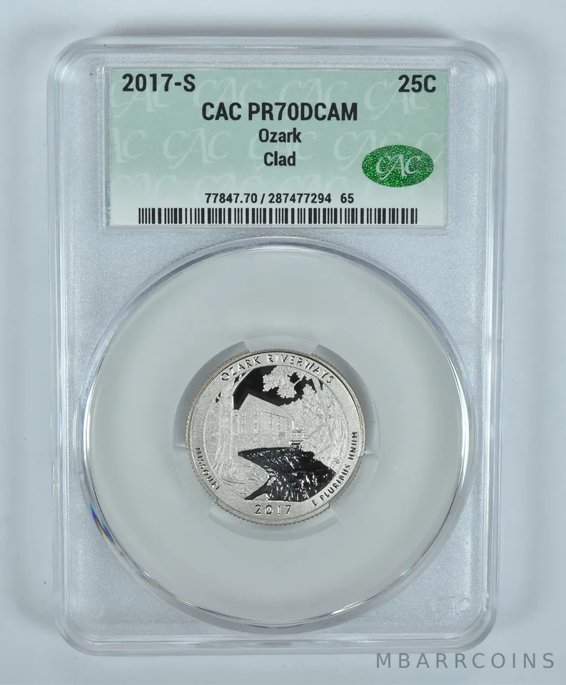 2017-S Washington Quarter Ozark CLAD ATB PR70 DCAM CAC CACg