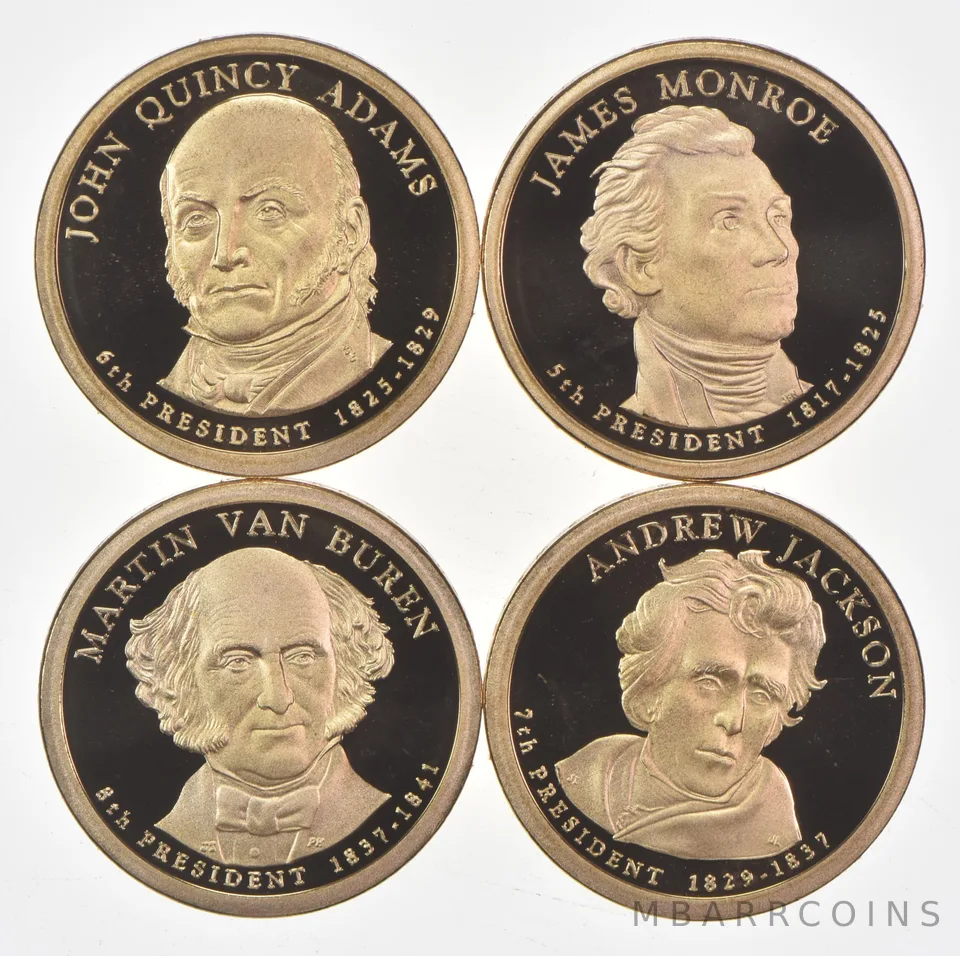 2008 Presidential Dollars From Proof Set MONROE Adams Jackson Van Buren No Case