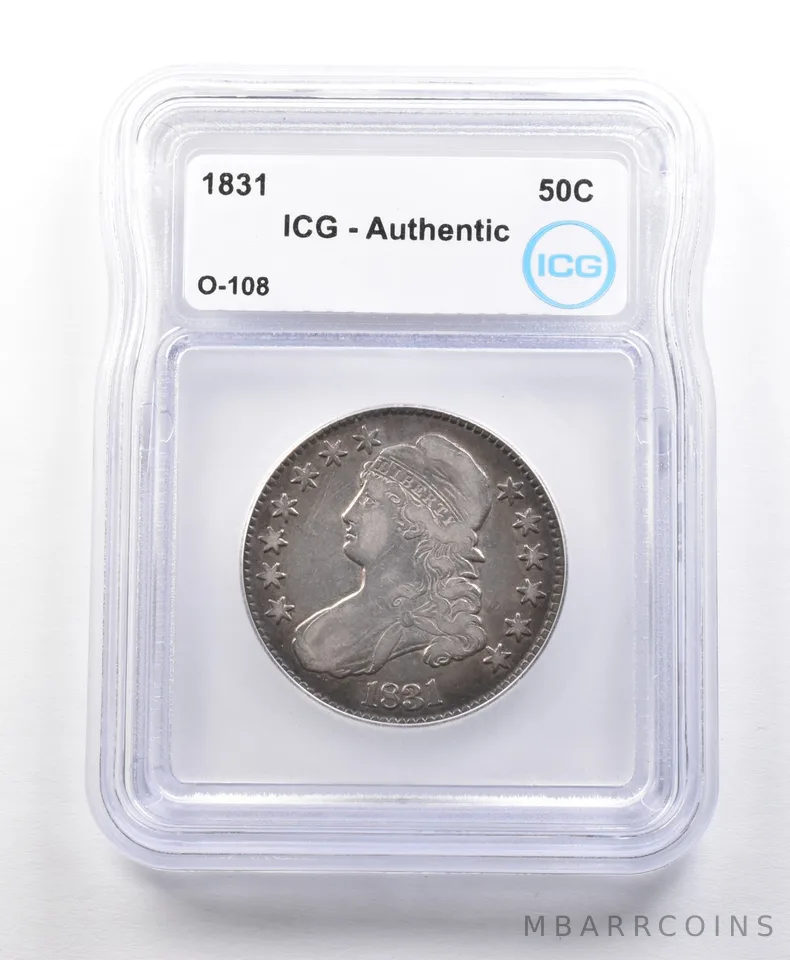 1831 Capped Bust Half Dollar O-108 Authentic ICG *5604