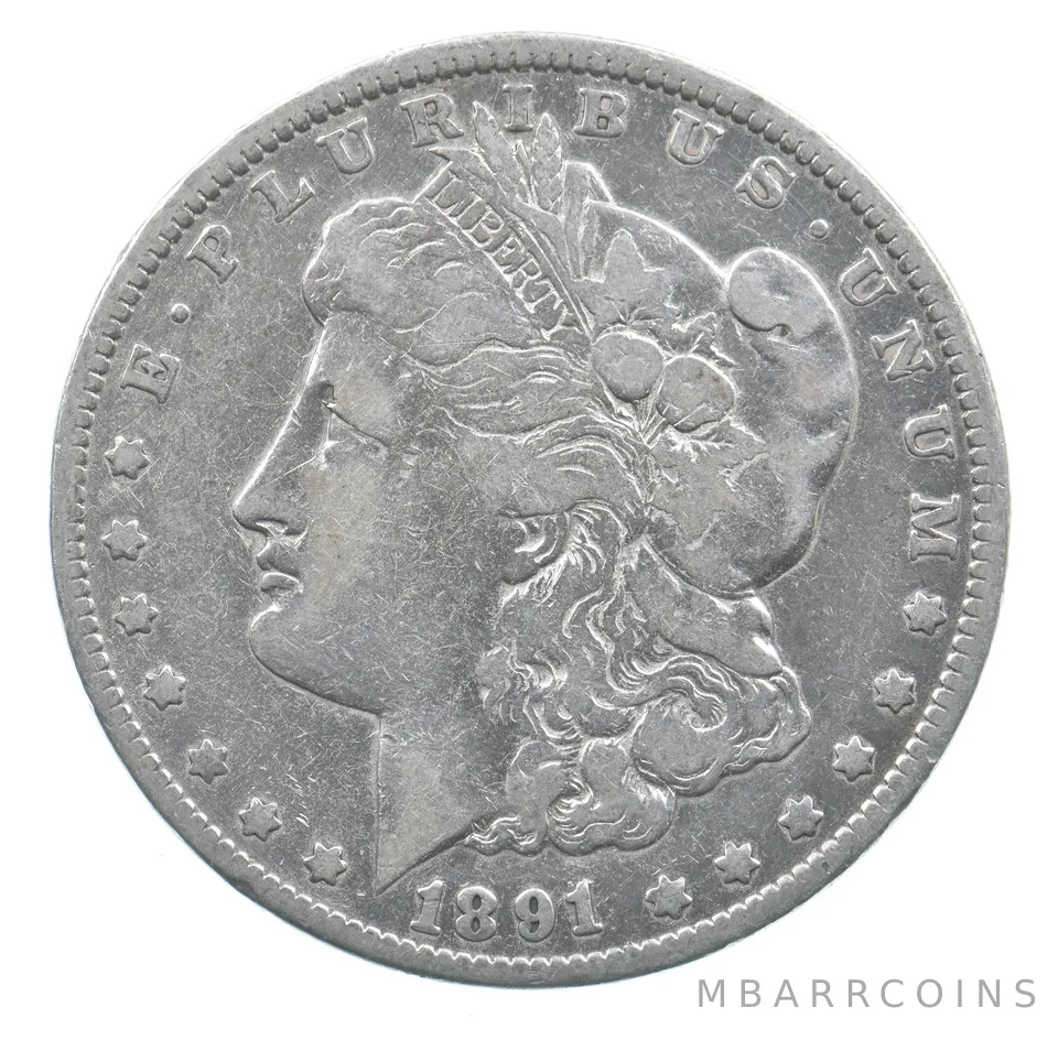 Early - 1891 Morgan Silver Dollar - 90% US Coin *035