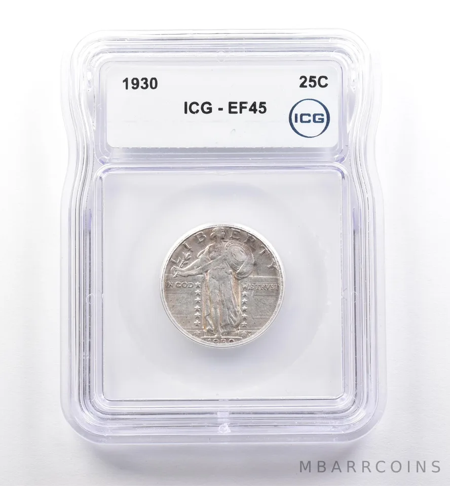 1930 Standing Liberty Quarter EF45 ICG *0276