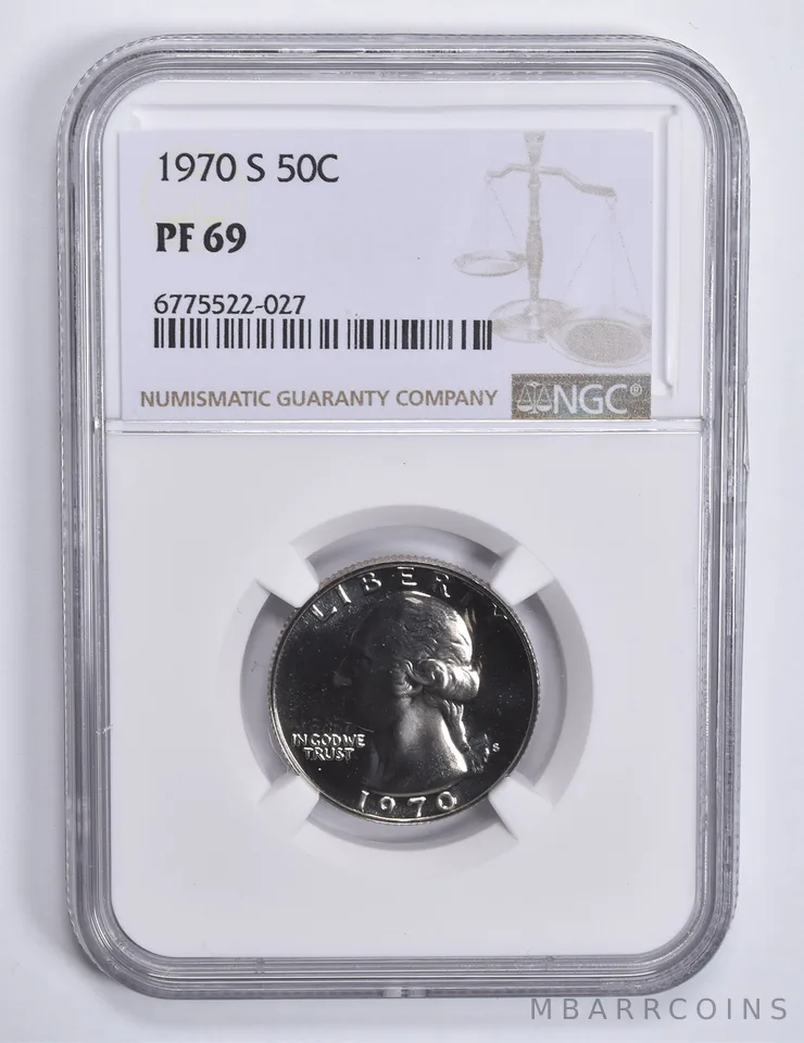 1970-S Washington Quarter PF69 NGC Brown Lbl