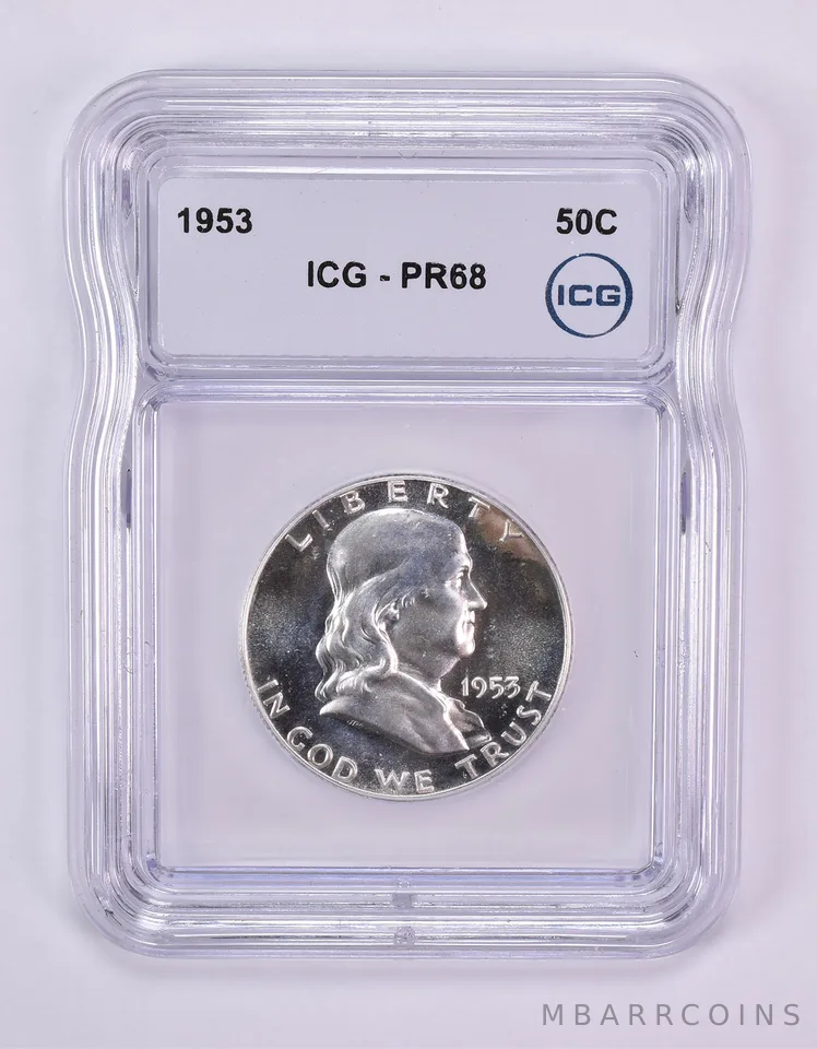 1953 Franklin Half Dollar PR68 ICG
