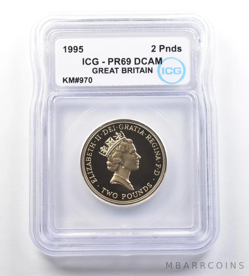 1995 Great Britain 2 Pounds KM#970 PR69 DCAM ICG *7628