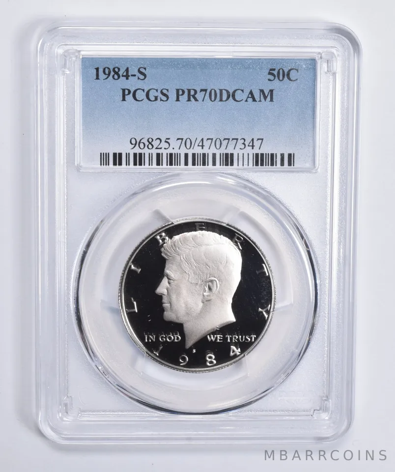 1984-S Kennedy Half Dollar PR70 DCAM PCGS Blue Lbl