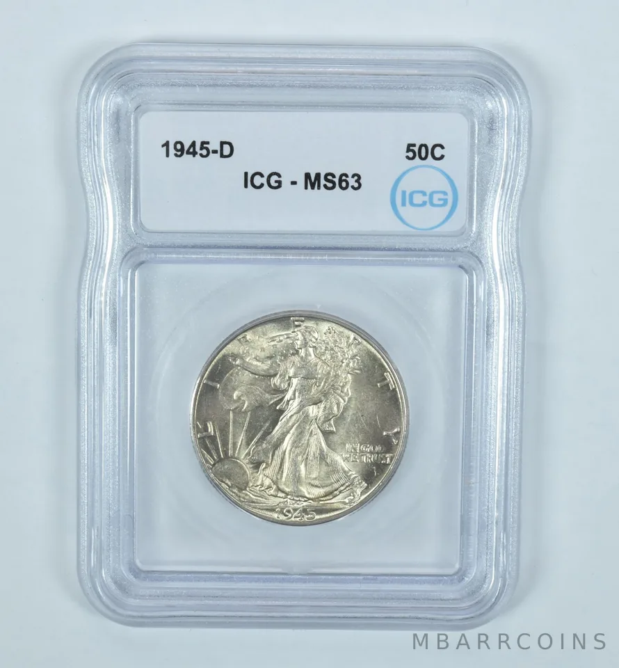1945-D Walking Liberty Half Dollar MS63 ICG