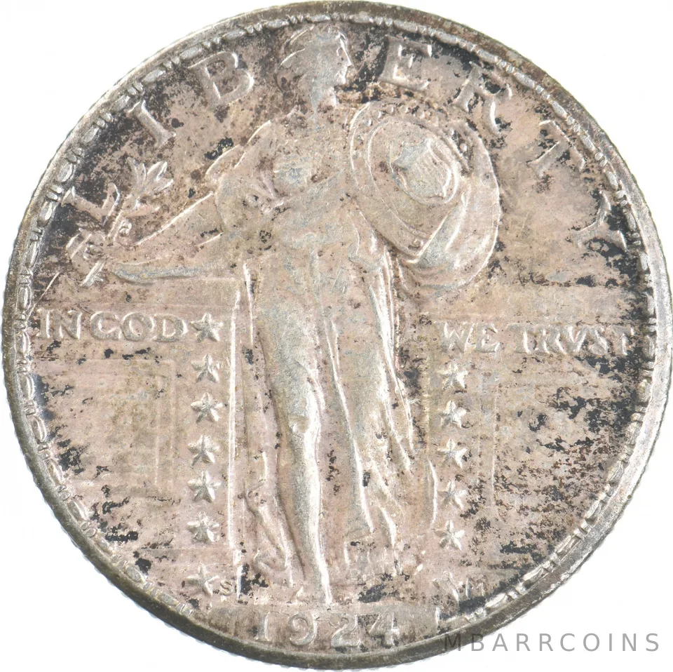 1924-S Standing Liberty Quarter Beautiful Tone *7800
