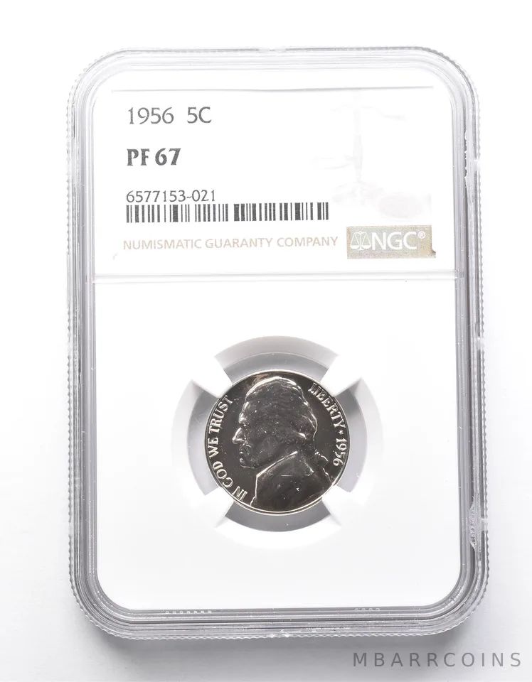 PF67 1956 Jefferson Nickel NGC *9876