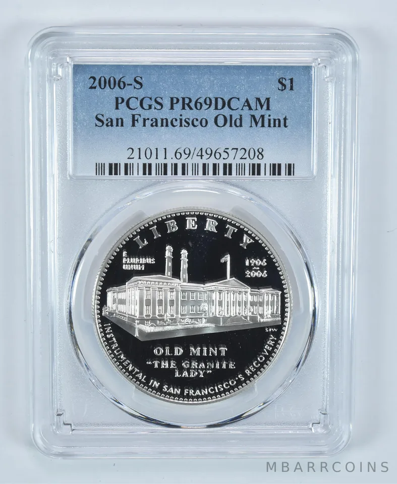 2006-S Old Mint Commemorative Dollar PR69 DCAM PCGS Blue Label
