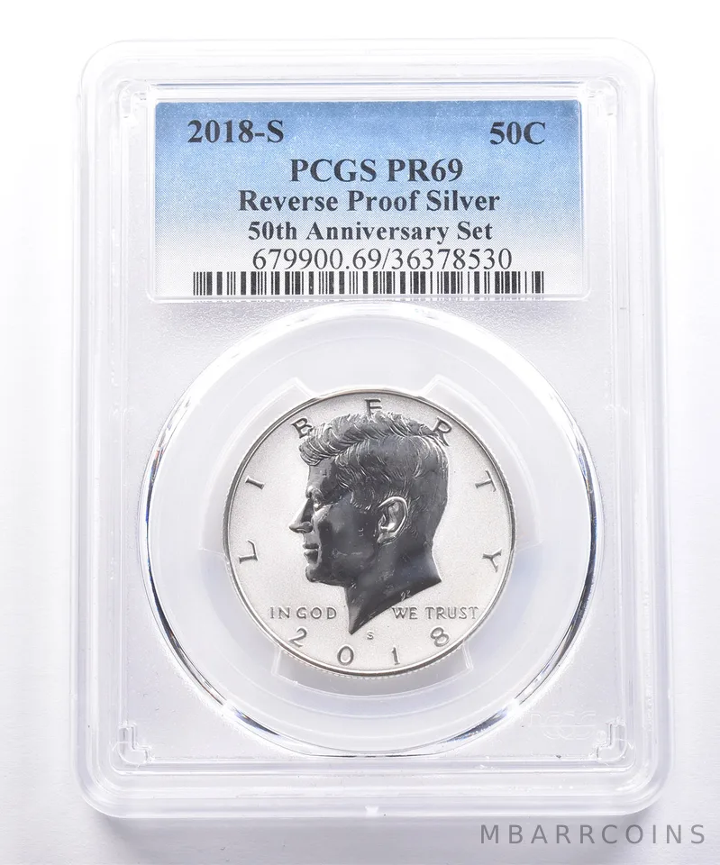 2018-S Kennedy Half Dollar Silver 50th Anniversary Set Reverse PR69 PCGS