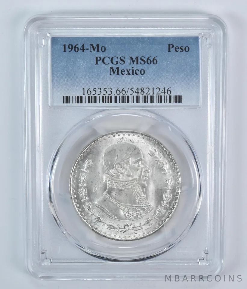 1964 Mo Mexico 1 Peso Silver MS66 PCGS
