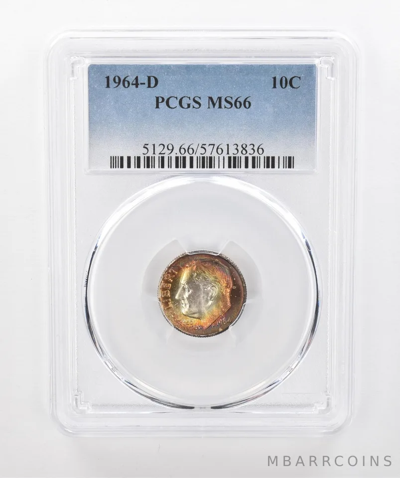 1964-D Roosevelt Dime MS66 PCGS Beautiful Tone *1537