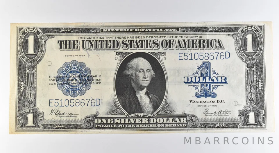 1923 $1 Silver Certificate Large Note Blue Seal Fr#237 a0543