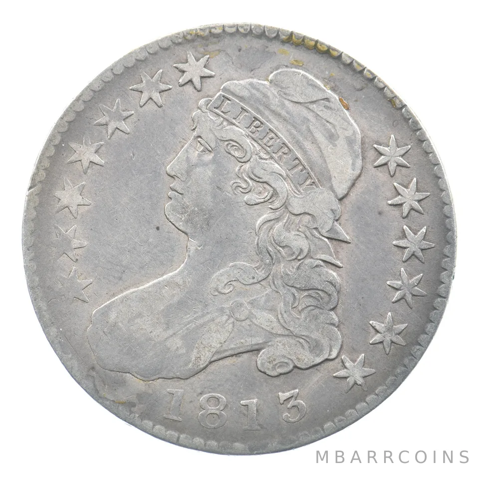 1813 Capped Bust Half Dollar O-106 R2 *5065
