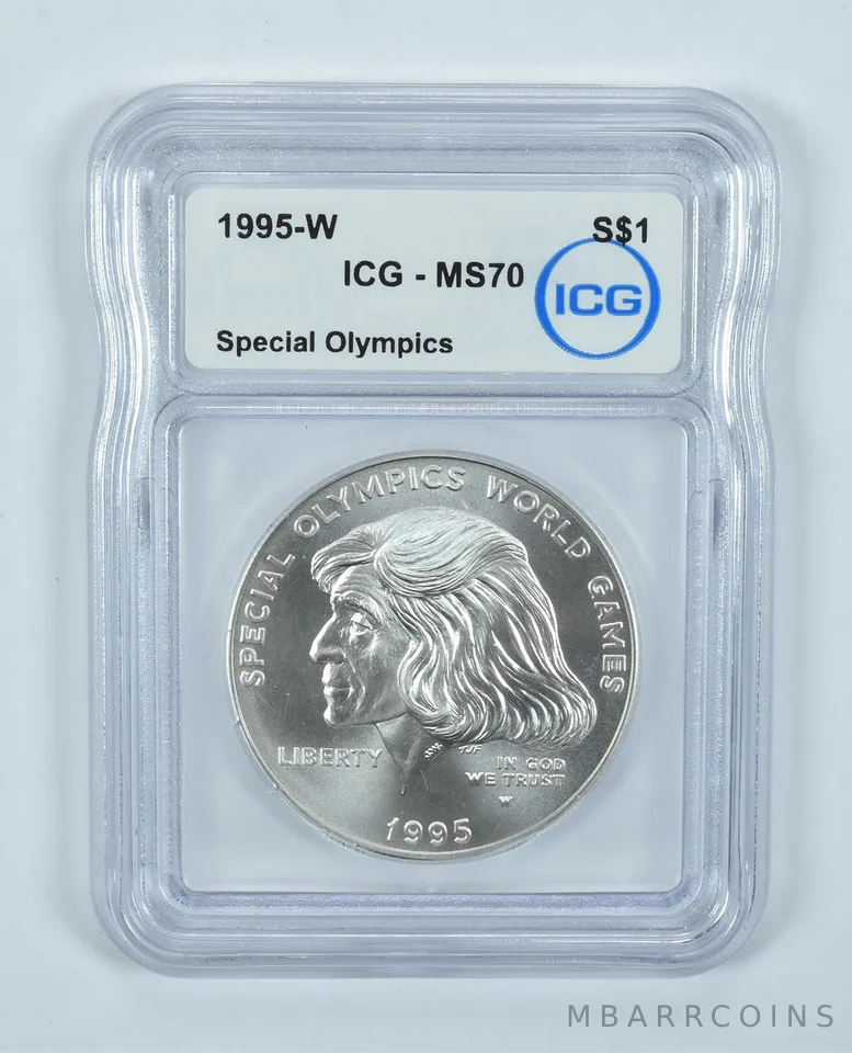 1995-W Special Olympics Commemorative Silver Dollar MS70 ICG