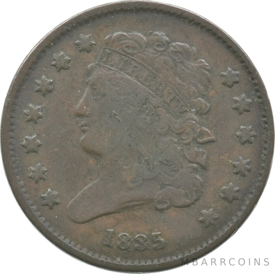1835 Classic Head Half Cent a2371