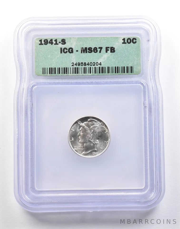 1941-S Mercury Dime MS67 FB ICG *2202