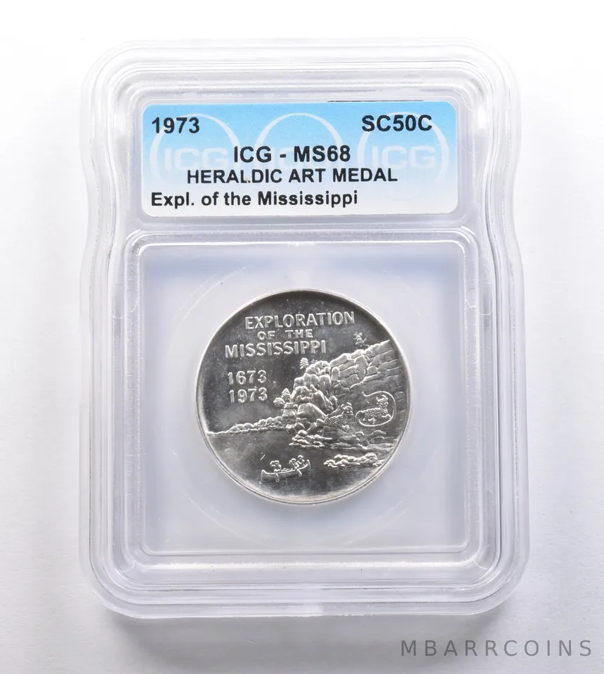 1973 So Called Half Dollar Exploration Of The Mississippi MS68 ICG